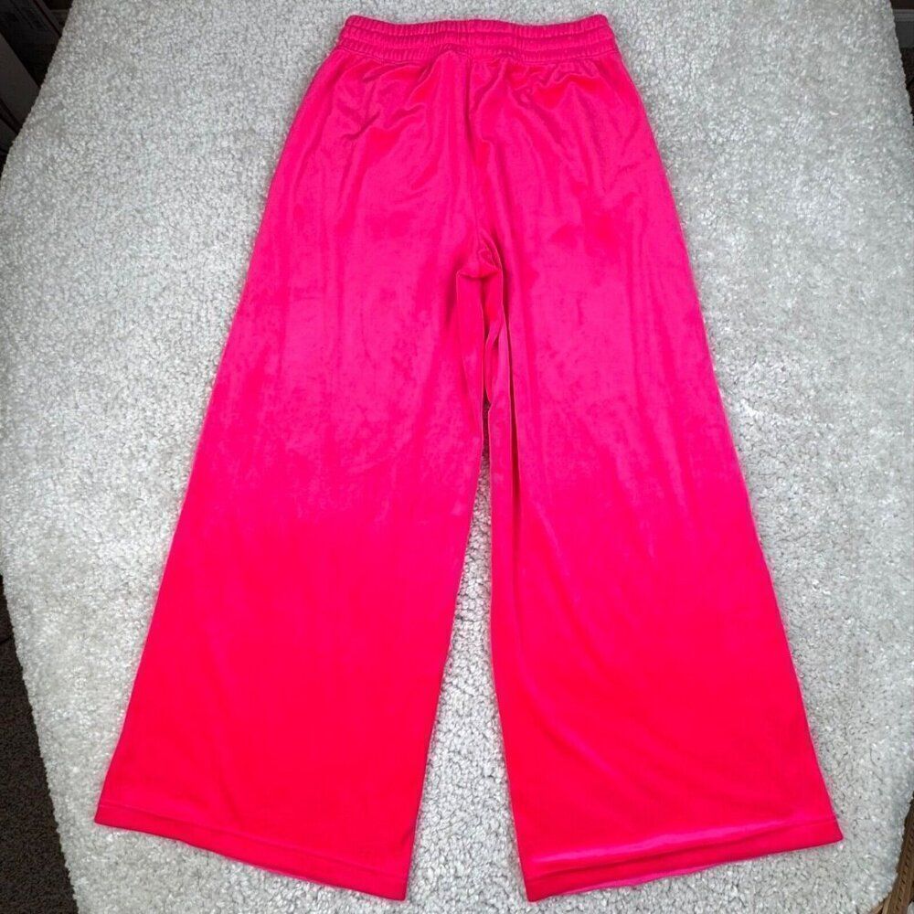 Aerie Bright Lights Velour High Waisted Wide Leg Pants Rose Pink - Picture 4 of 10